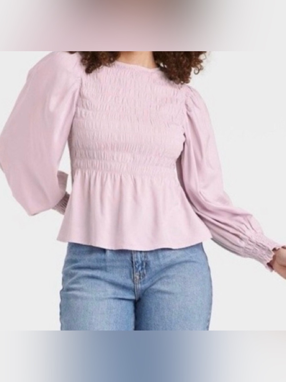 a new day Smocked Peplum Blouse